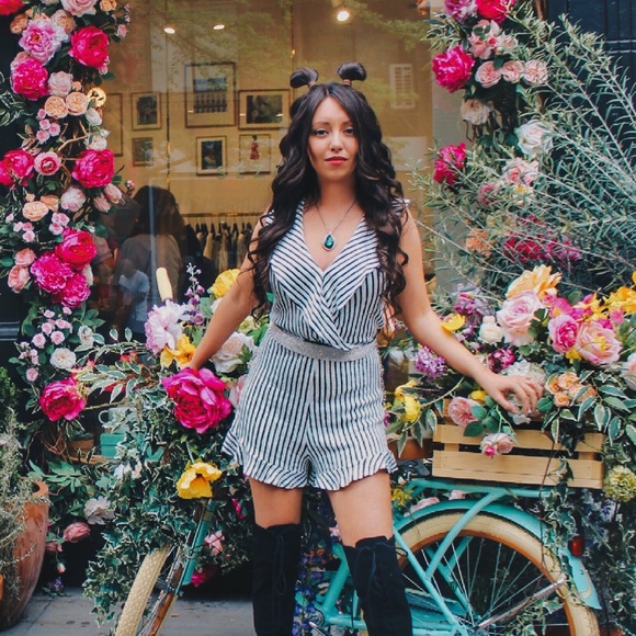 Striped romper - Picture 1 of 2